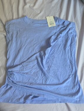 Nwt Light Blue Basic Tee - Soft Cotton Staple